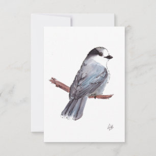 Gray Jay Thank You Card