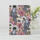 Gray jays and flowers (Standing Front)