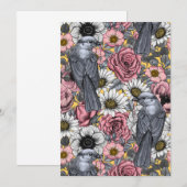 Gray jays and flowers (Front/Back)