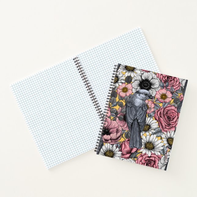 Gray jays and flowers notebook (Inside)