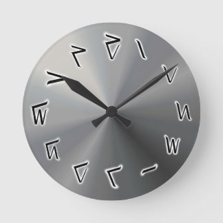 Gray Kaktovik Numeral Wall Clock