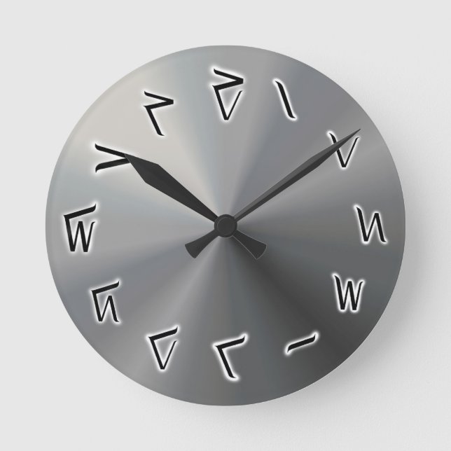 Gray Kaktovik Numeral Wall Clock (Front)