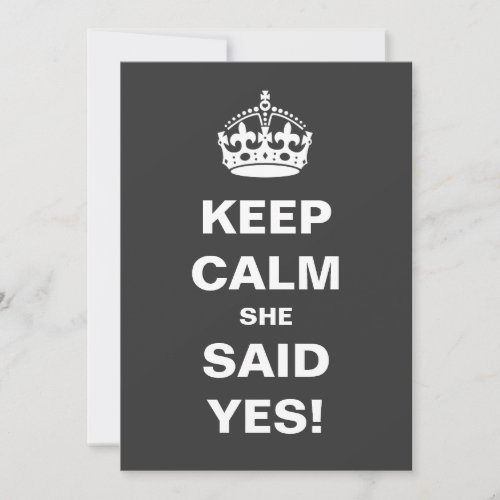 Keep Calm Wedding Personalized Announcements