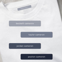 Gray Kids Name Iron On Clothing Labels