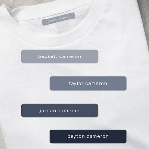 Gray Kids Name Iron On Clothing Labels