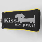 Gray Kiss My Putt Cheeky Golf Head Dachshund