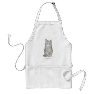 Gray Kitten Apron
