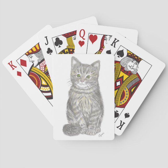 Gray Kitten Playing Cards (Back)