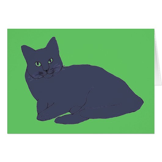 Gray Kitty card (Front Horizontal)