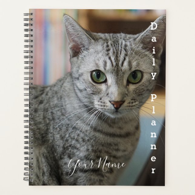 Gray Kitty - Daily Planner- HAMbWG Planner (Front)