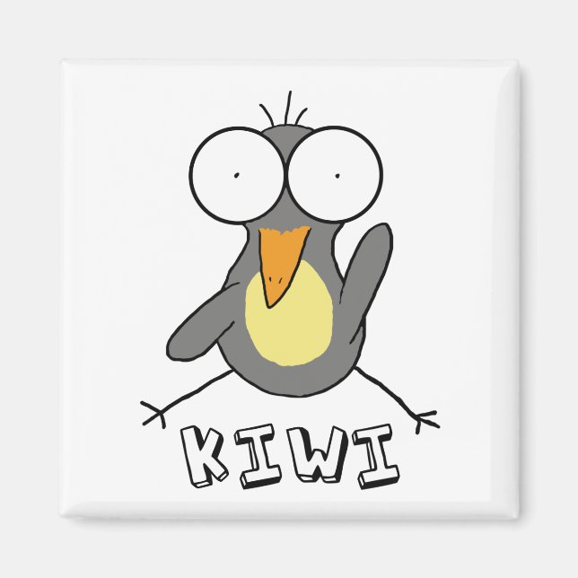 Gray Kiwi Magnet (Front)
