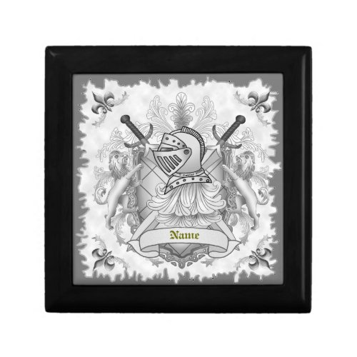 Gray Knight Family Crest Surname Gift Box