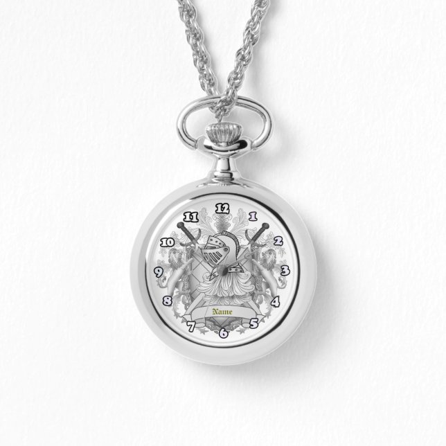 Gray Knight Family Crest Surname Watch (Front)