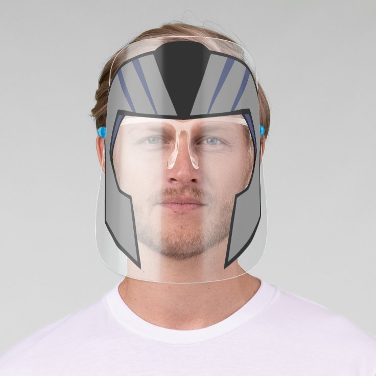 Gray Knight Helmet Face Shield Zazzle
