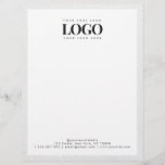 Gray Kraft Add Your Rectangle Business Logo Text Letterhead<br><div class="desc">Promote your business with this modern,  professional letterhead featuring custom rectangle logo. Easily add your logo and text by clicking on the "personalize" option.</div>