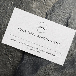 Gray Kraft Custom Logo Business Appointment Card