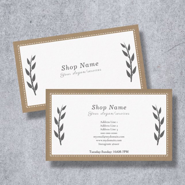 Gray, Kraft & Rustic Business Card (Gray, Kraft & Rustic Business Card)