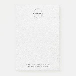 Gray Kraft Your Custom Business Logo & Text Here Post-it Notes