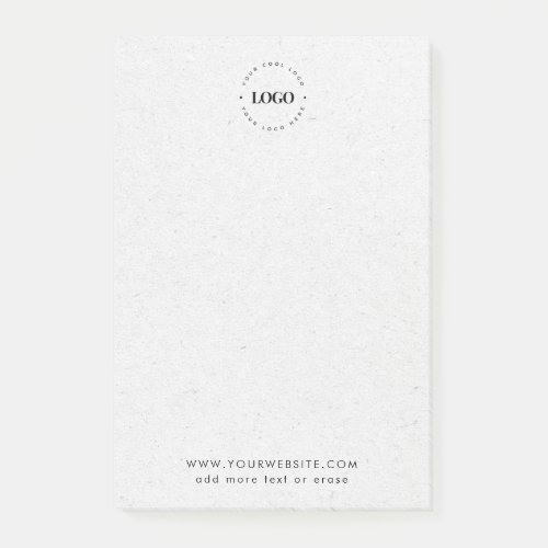 Gray Kraft Your Custom Business Logo  Text Here Post_it Notes
