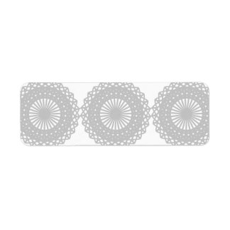 Gray Lace Design Pattern. Label