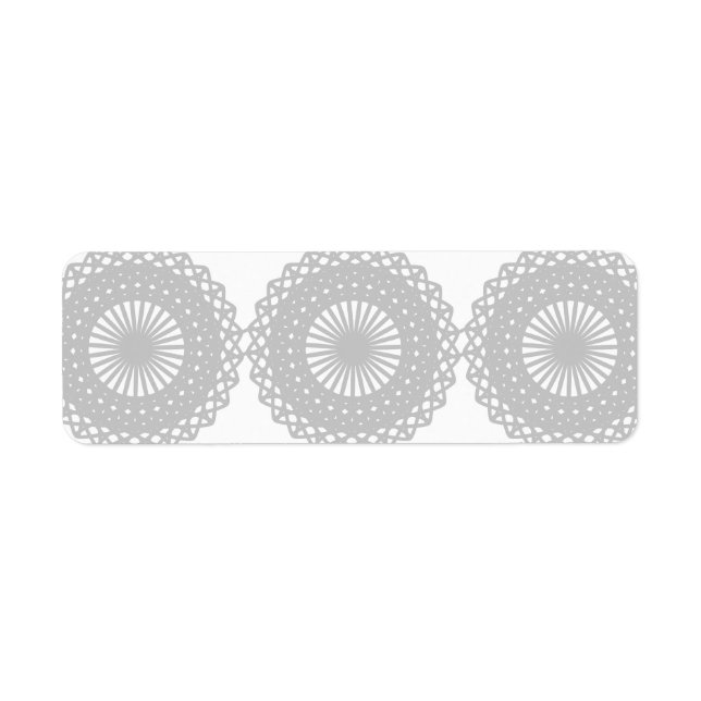 Gray Lace Design Pattern. Label (Front)
