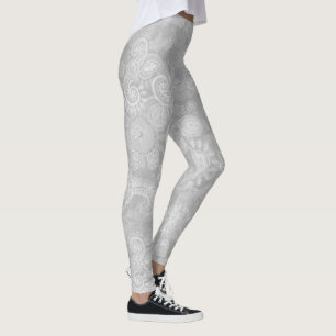 Gray Lace Leggings