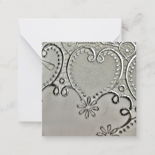 Gray Lace Note Card (Front)