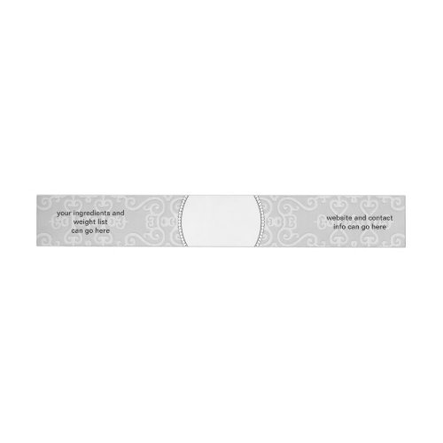 Gray Lace Wrap Around Soap Bar Label