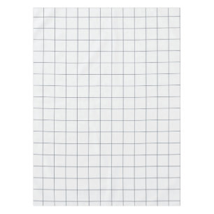 Gray Large Windowpane Plaid Tablecloth