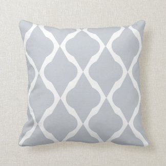 Gray Lattice Throw Pillow
