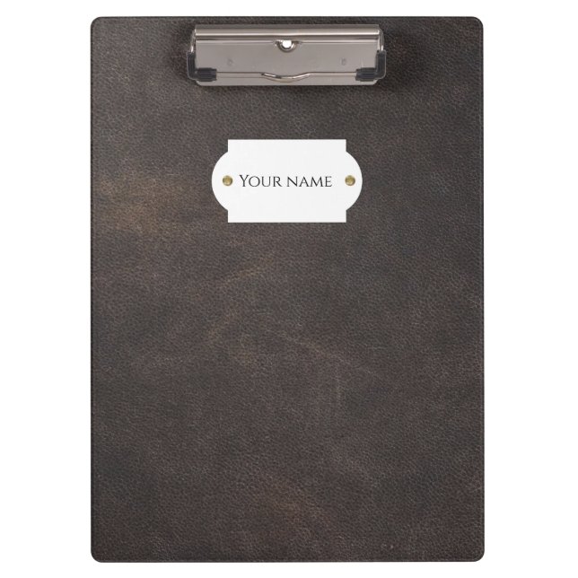 Gray leather  clipboard (Front)