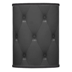 GRAY LEATHER LAMP SHADE