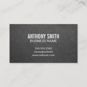 Gray Leather Luxury Business Card