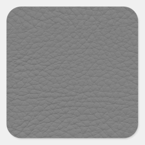 Gray Leather Texture Square Sticker
