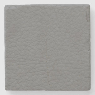 Gray Leather Texture Stone Coaster