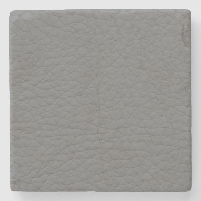 Gray Leather Texture Stone Coaster (Front)