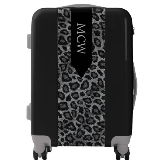 animal print suitcase