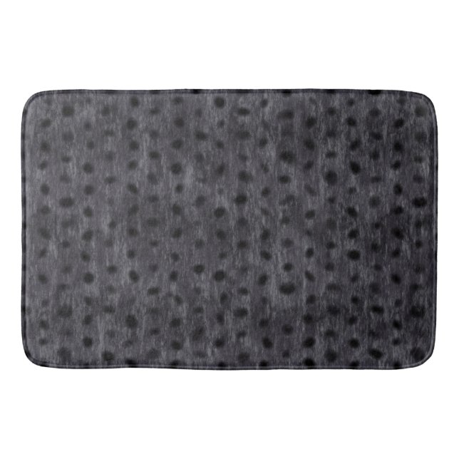 Gray Leopard  Bath Mat (Front)