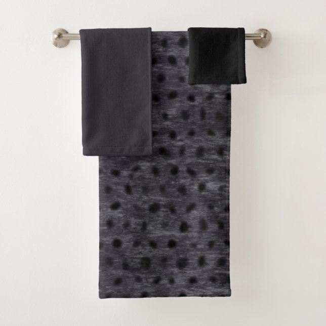Gray Leopard    Bath Towel Set (Insitu)