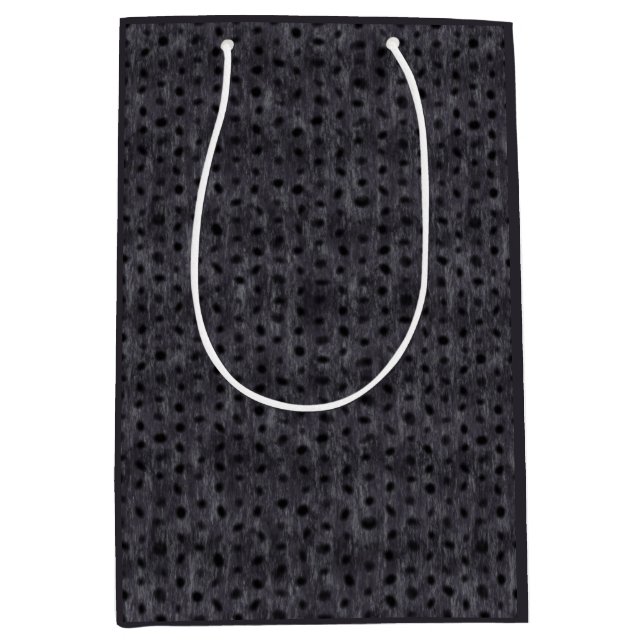 Gray Leopard    Medium Gift Bag (Front)