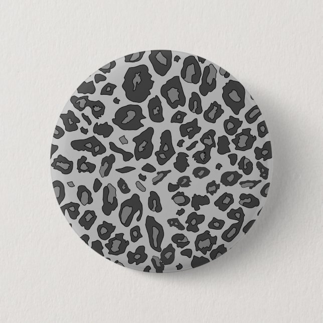 Gray leopard print button (Front)