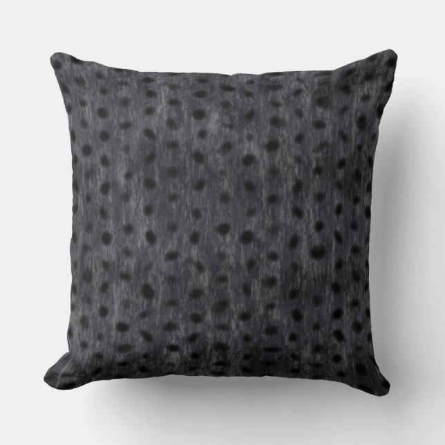 Gray Leopard Throw Pillow (Front)