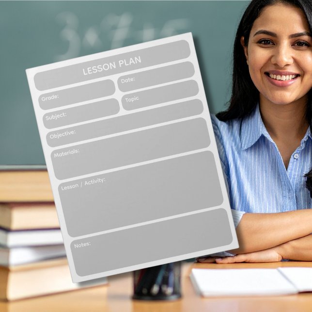 Gray Lesson Planner Pad (Creator Uploaded)