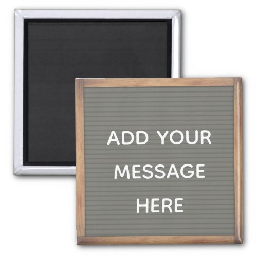 Gray Letterboard in Frame Custom Message Magnet