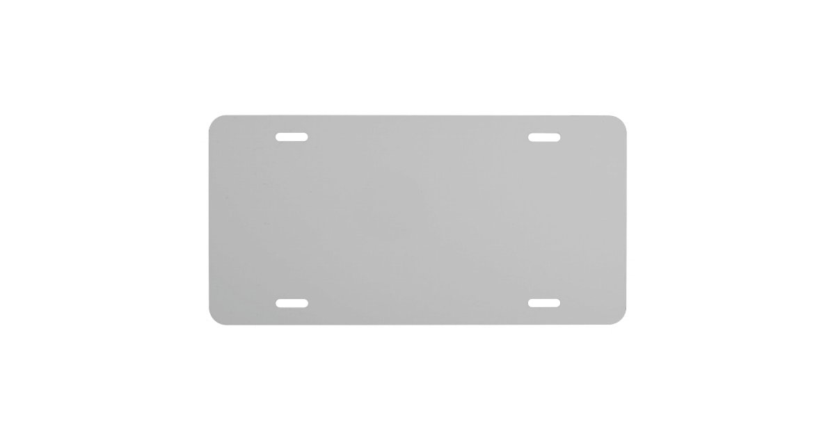 “Gray” License Plate Zazzle
