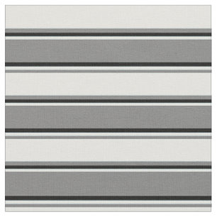 Gray, Light Cyan & Black Colored Lines Fabric