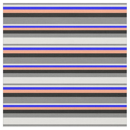 Gray, Light Cyan, Blue, Light Salmon, and Black Fabric