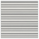 [ Thumbnail: Gray & Light Cyan Colored Stripes Pattern Fabric ]