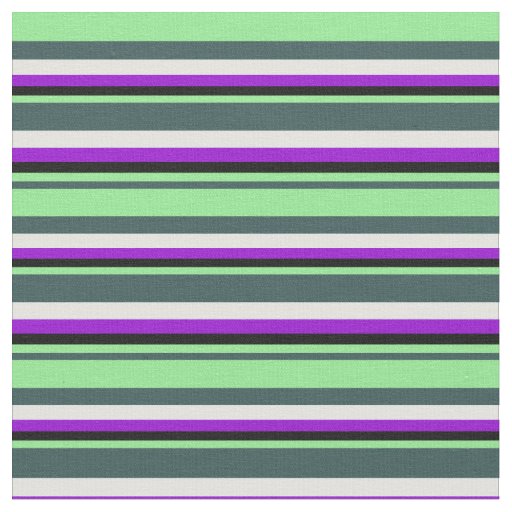Gray, Light Green, Black, Dark Violet & Light Cyan Fabric