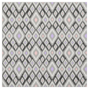 Gray, lilac, coral rhombuses on a black fabric